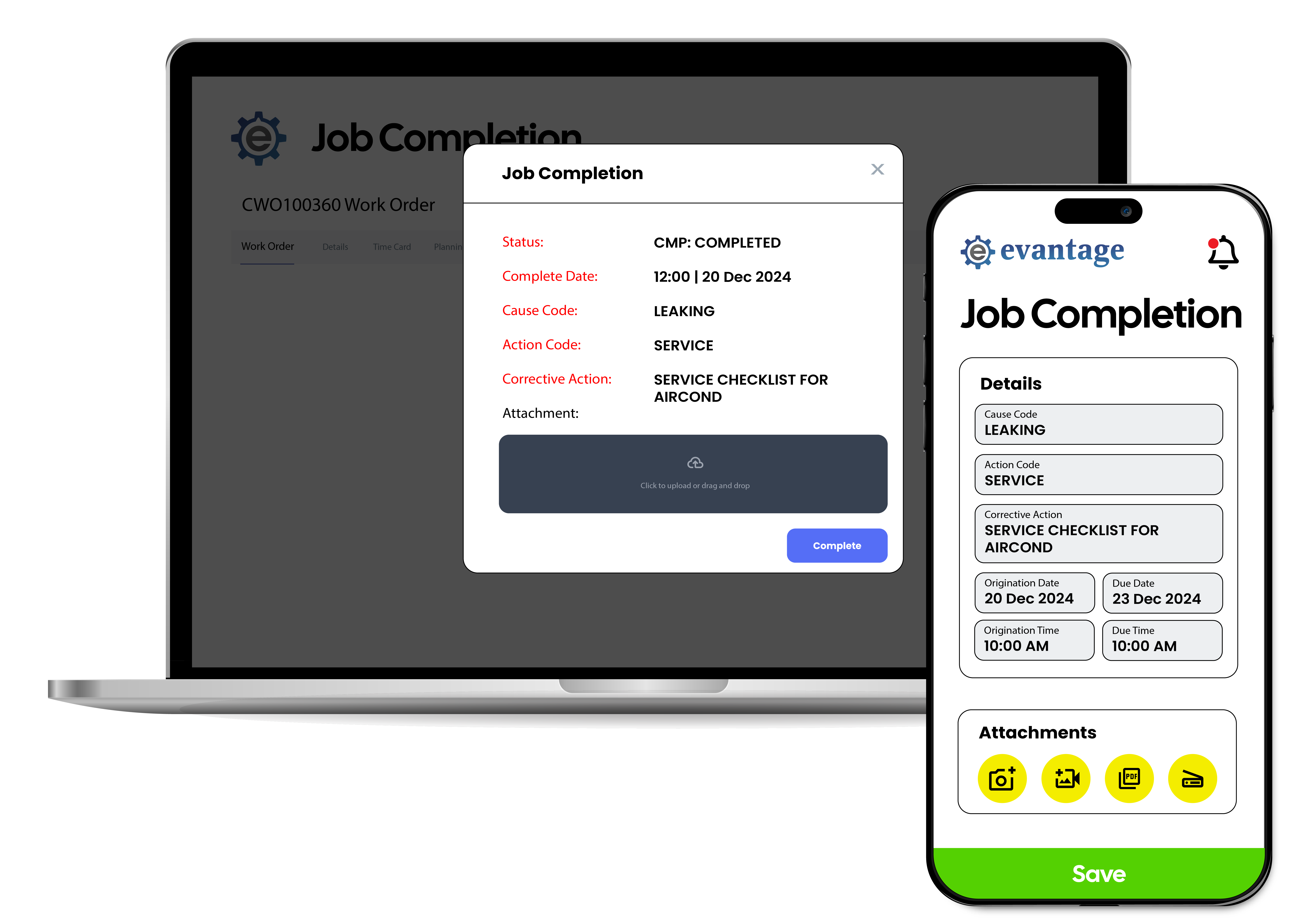 Work Order Completion